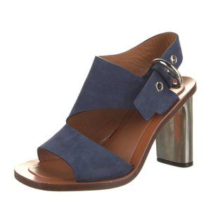 LIKE NEW Celine Paris Bam Bam Midnight Blue Suede Strappy Heel Sandals 36